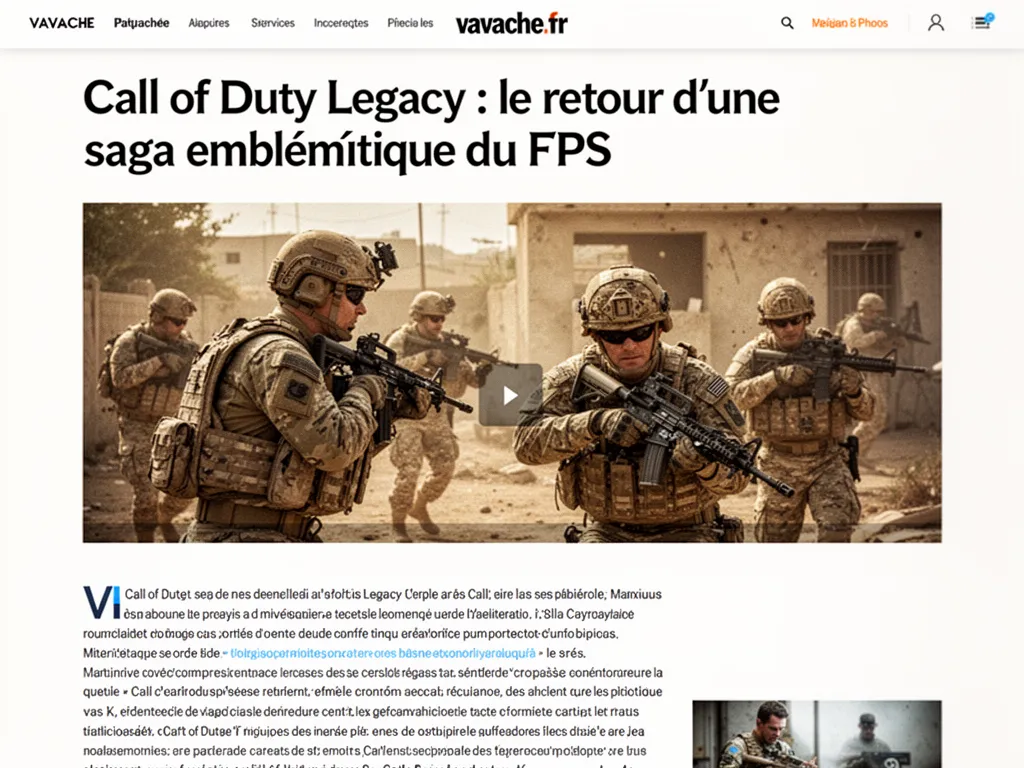 Call of Duty Legacy : le retour d'une saga emblématique du FPS