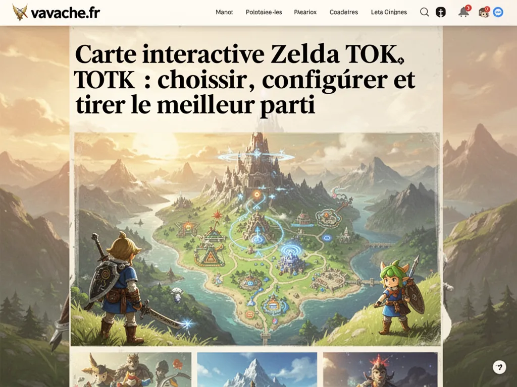Carte interactive Zelda TOTK : choisir, configurer et tirer le meilleur parti