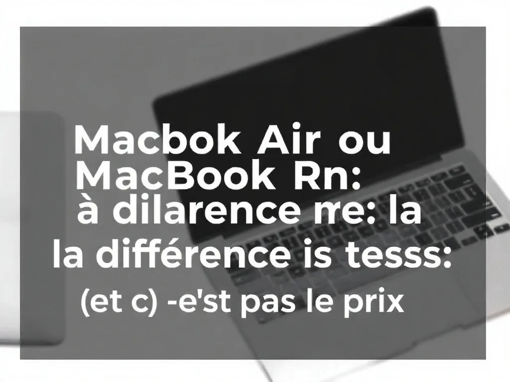 MacBook Air ou MacBook Pro : la différence est ailleurs (et c'est pas le prix)