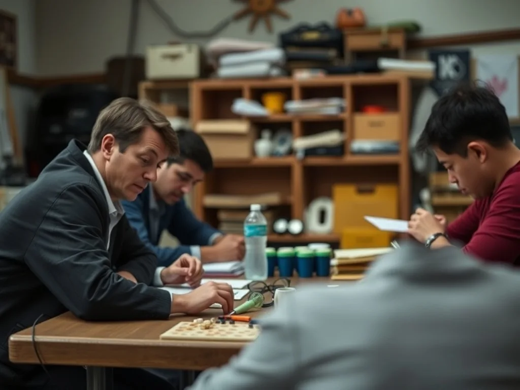 Deux manettes DualSense côte à côte sur une table basse, devant un écran de télévision affichant un jeu coopératif coloré.