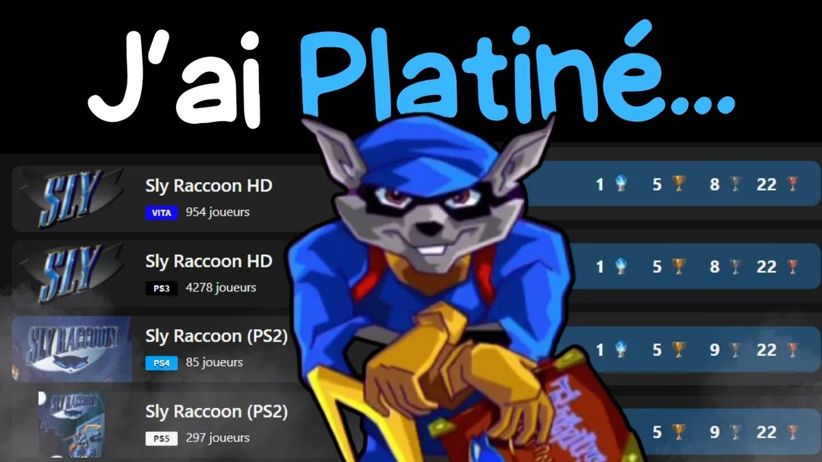 Platine n°37 : Sly Raccoon — Le platine le plus tranquille que j’ai fait