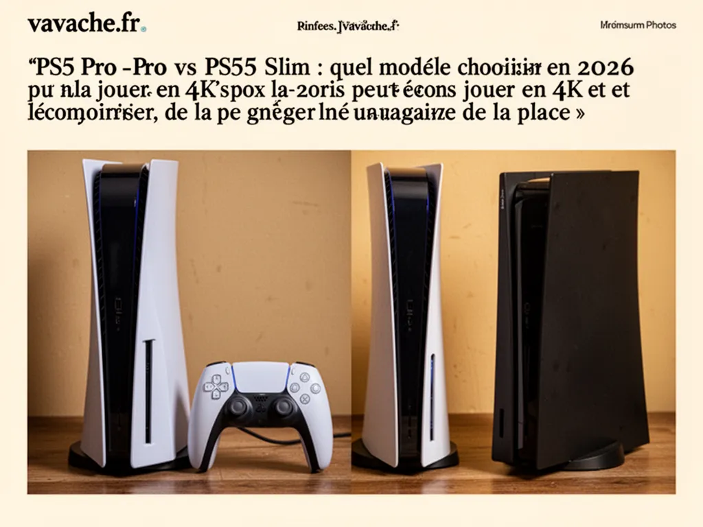 PS5 Pro vs PS5 Slim : quel modèle choisir en 2026 pour jouer en 4K et économiser de la place
