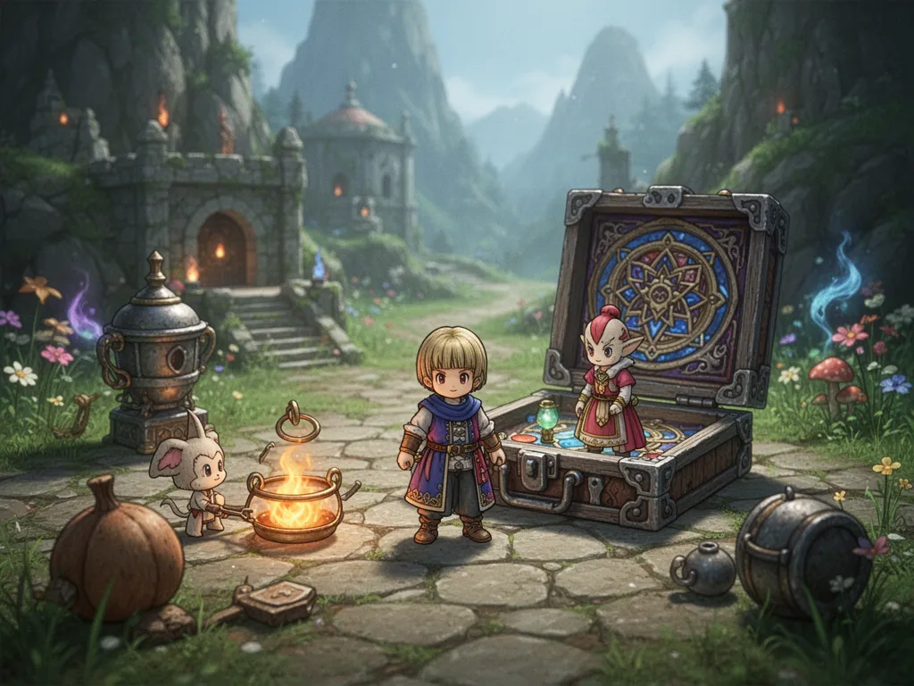 Écran de Nintendo DS affichant un combat au tour par tour dans un RPG japonais coloré
